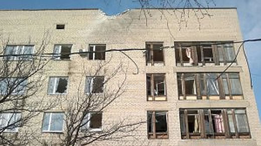 Die Menschen im Donbass mssen den Winter in beschdigten Husern verbringen