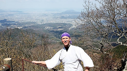 Der Autor Thomas Bauer am hchsten Punkt des Pilgerwegs von Shikoku. Foto: Bauer.